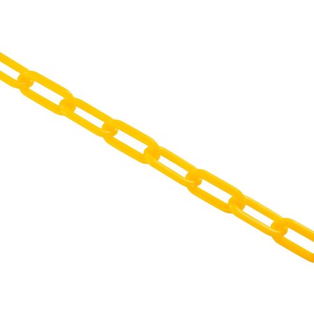 GLOBAL INDUSTRIAL Plastic Chain Barrier, 1-1/2x50'L, Yellow 954112YL